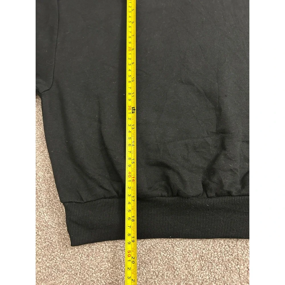 VTG Wild Fable Sweatshirt Womens Medium Black Excellent Cropped Fleece Pullover - Picture 6 of 10
